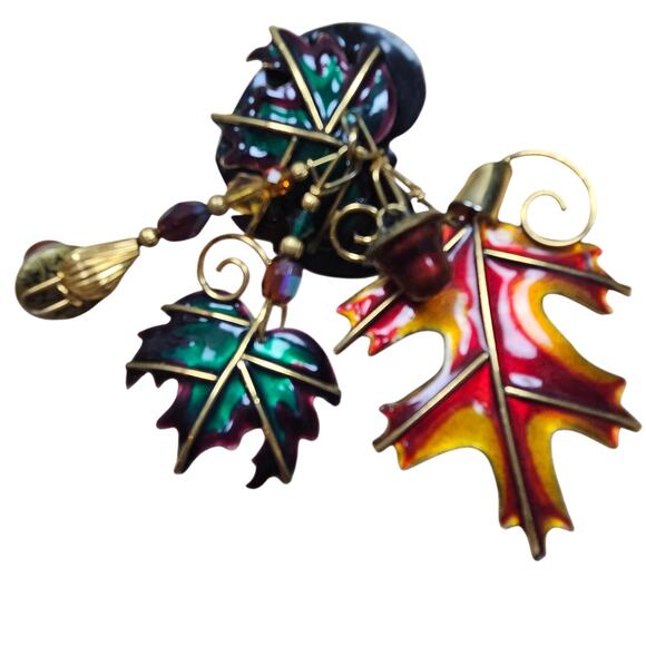 NEW1993 Lunch at the Ritz  on Menu Card Clip-On Statement Earrings - Picture 2 of 8